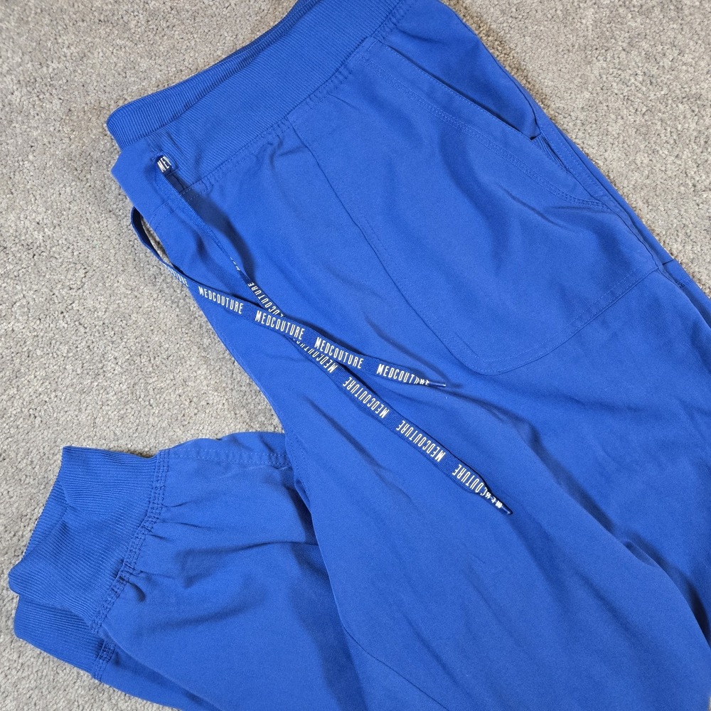 Med Couture Insight Jogger Scrub Pants Womens 2XL Blue Cargo Pocket Medical